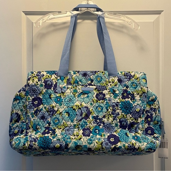 Vera Bradley Handbags - NWT Vera Bradley Triple Compartment Travel Bag / Weekender in Blueberry Blooms